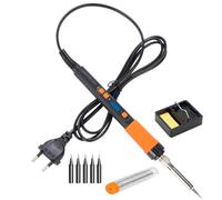 Soldador Estaño 90W, Kit de Soldadura 8 en 1 con temperatura Ajustable 180-500℃, Pantalla LED Digital, kit de Soldador con Soporte, Alambre de Soldadura y 5 Puntas de Soldadura para Soldadura