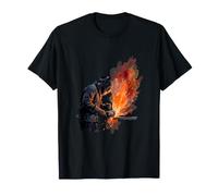 Soldador Grinder Chispas Acuarela Soldadura Arte Camiseta