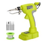 Soldador inalámbrico compatible con batería Ryobi ONE+ Plus de 18 V, visualización digital de 75 W, pistola de soldadura de alimentación automática de mano con alambre de soldadura de 0.04 pulgadas, 5