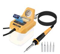 Soldador inalámbrico para batería Dewalt de 18 V/20 V, calentamiento rápido, temperatura ajustable, estación de soldadura LCD digital eléctrica de 60 W para bricolaje, reparación de electrodomésticos