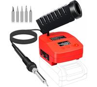 Soldador inalámbrico para batería Einhell de 18 V de calentamiento rápido, estación de soldadura digital eléctrica con puertos de carga USB y tipo C, kit de soldadura portátil ajustable para