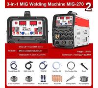 Soldador MIG inteligente portátil, máquina de soldadura MIG MIG/TIG/MMA 3 en 1, inversor multifunción Soldadura(110-220 Package 2)