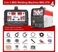 Soldador MIG inteligente portátil, máquina de soldadura MIG MIG/TIG/MMA 3 en 1, inversor multifunción Soldadura(Package 4)