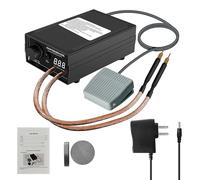 Soldador por puntos 8000 W, portátil soldador por puntos ajustable para baterías 18650, mini máquina de soldadura por puntos 0,1-0,3 mm, 0-1200A, con pantalla LCD, con hoja de níquel de 1 m
