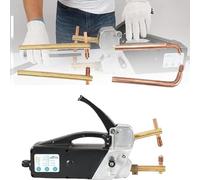 Soldador Por Puntos PortáTil Soldadora eléctrica de doble cara, herramienta de soldadura por puntos, pistola de punta manual, reparación de chapa metálica de 2,0 + 2,0 mm con brazos de elect