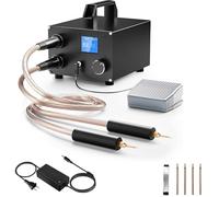 Soldador por Puntos Soldador de Puntos Portátil con Condensador 3000F, 250 Niveles Ajustables, Pantalla LCD de 1,8, Soldador por Puntos para Tiras de Níquel de 0,1 a 0,3 mm