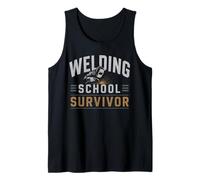 Soldador Sobreviviente Escuela Soldador Diseño Vintage Camiseta sin Mangas