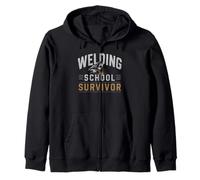 Soldador Sobreviviente Escuela Soldador Diseño Vintage Sudadera con Capucha