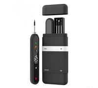 Soldador USB, kit portátil recargable con pantalla LCD, batería de 1400 mAh, temperatura ajustable de 180 a 450 °C para reparación electrónica de bricolaje (negro)
