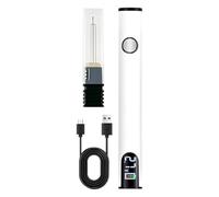 Soldador USB, quemador de alambre inalámbrico con pantalla LED y ajuste de tensión de 3 niveles, conector 510, bolígrafo soldador portátil de 14,8 cm para ingenieros y aficionados, carga rápida y