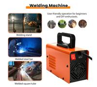 Soldadora de Arco Inverter Portátil y Compacta MMA-250 con Caja de Almacenamiento de Herramientas, Ideal para Soldar Cercas, Mesas, Sillas y Estantes 220V