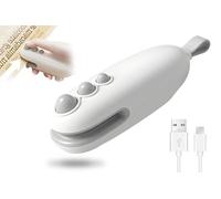 Soldadora de láminas Mini,Bag Sealer,Carga USB - Magnético con gancho y se puede cortar - Soldador portátil - Bolsa de soldador - Sellador de calor - Mantiene las galletas de frutas frescas - Blanco