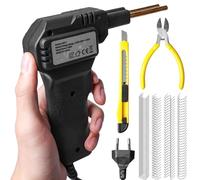 Soldadora de plástico de 50 W, máquina de soldadura de plástico con 200 clavos de soldadura para coche, juego de reparación de parachoques de 220 V, soldadora de plástico de grietas de plástico