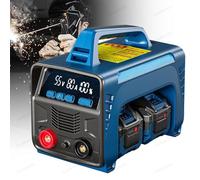 Soldadora inalámbrica con pantalla LED y batería, MMA ARC de 160 A, soldadora de varilla con inversor IGBT digital,2Batteries