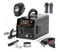 Soldadora semiautomática 3 en 1 MMA/MIG/Lift TIG, soldadora inversora Synergy Tools, equipo de soldadura sin gas HVM200(Full Set)