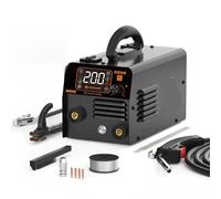 Soldadora semiautomática 3 en 1 MMA/MIG/Lift TIG, soldadora inversora Synergy Tools, equipo de soldadura sin gas HVM200(With 17V Torch)