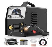Soldadora semiautomática 5 en 1 MIG 185, con mezcla de gases y sin gas, multifunción MIG/TIG/ARC/MMA/MAG, 1~12 mm(With 17V Torch)