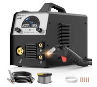 Soldadora semiautomática 5 en 1 MIG 185, con mezcla de gases y sin gas, multifunción MIG/TIG/ARC/MMA/MAG, 1~12 mm(MIG185)
