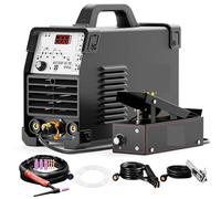 Soldadora TIG multifunción 6 en 1, 200 A, aluminio, CA/CC, MMA, arco, HF, TIG, pulso, argón, inversor IGBT 2T/4T, 220 V(With Pedal)