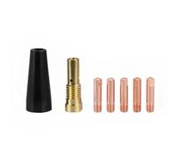 Soldadores Kit de 7 puntas de soldadura sin gas con núcleo fundente de 0,8/0,9 mm y repuesto para boquillas sin gas. Soldador de plástico(0.8mm)