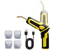 Soldadores pistola de soldagem de plástico Kit de soldadura de plástico USB inalámbrico 2 en 1 con mango plegable y 400 grapas calientes.(A)