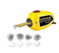 Soldadores pistola de soldagem de plástico Mini soldadora de plástico de 100 W, grapadora caliente, kit de reparación de parachoques, soldador para reparación de plástico(Yellow 800 Nails)