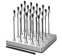 Soldadura de tercera mano, 20 x ayuda de soldadura con pinzas de cocodrilo y base magnética, incluye 1 cepillo, diseño antideslizante y flexible, ideal para ayuda de soldadura y Modelismo (Plata)