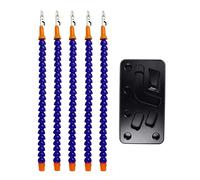 Soldadura de tercera mano con base anodizada, soporte de soldadura con 5 brazos flexibles para reparación electrónica