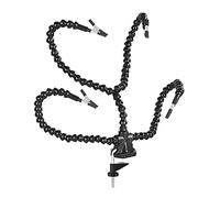 Soldadura de tercera mano HUIOP Helping Hands Soldadura Herramienta de PCB de tercera mano con 3 brazos flexibles, clips giratorios y base de abrazadera de escritorio estable para soldadura, montaje,