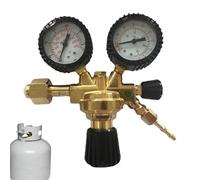 Soldadura Meter Tool, medidor de regulador de argón, medidor de presión de presión, medidor de argón, medidor de presión doble, calibre 22 x 22 x 10 cm, 8,66 x 8,66 x 3,94 pulgadas para resultados de