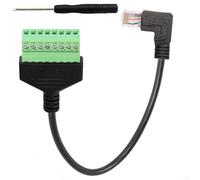 Soldadura para RJ45 macho a adaptador de bloque de terminales de 8 pines para conveniente (derecha)