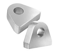 Soldadura sobre soporte de solado: 2 soportes de grillete, ancla de recuperación todo terreno | Fijación sólida del cubo del tractor para parachoques de camión para un soporte de remolque seguro