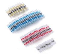 Solder Seal conectores de alambre, 120 piezas impermeables termorretráctiles para soldadura, terminales de alambre de cobre, conector de cable eléctrico para auto, barco, estéreo, junta de alambre