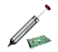 Solder Sucker - Aluminum Body Silicone Nozzle | High Suction Solder Removal Tool With Heat Resistant Tip | Hand Desoldering Pump For Electronics Repair PCB Welding Maintenance Use