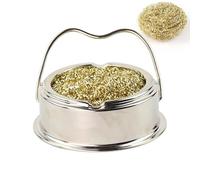 Soldering Iron Stand Sponge, Stainless Soldering Tip Detinning Net, Enhanced Welding Quality, Soldering Accessories, Tip Cleaner for Soldering Iron, Soldering Iron Maint, for Enhanced Welding Quality
