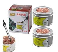 Soldering Iron Tip Cleaner - 2X Cleaner with Base, Efficieent Design Soft Coiled Wire | Copper and Stainless Steel Soldering Iron Tip Cleaning Kit for Welders Welding Enthusiasts Accessories