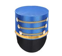 Soldier Hat, Drum Band Major Hat Marching Band Drummer Drummer Cosplay Costumes Party Hat (Blue)