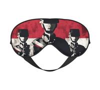 Soldier in Front of American Flag - Máscara de ojos opaca suave de doble cara para relajación, cero presión, noche