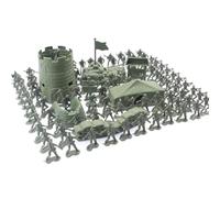 Soldier Men Playset, 100 Piece Action Figures, ABS Toy Set For Kid | ABS soldier playset with figures and scene accessories encourages imaginative group play for kids, families, and creative act