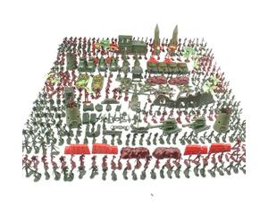 Soldier Men Playset, 100 Piece Action Figures, ABS Toy Set For Kid | ABS soldier playset with figures and scene accessories encourages imaginative group play for kids, families, and creative act