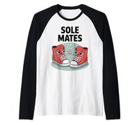 Sole Mates Cute Sneaker Pareja Juego de Palabras de Amor Camiseta Manga Raglan