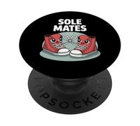 Sole Mates Cute Sneaker Pareja Juego de Palabras de Amor PopSockets PopGrip Adhesivo