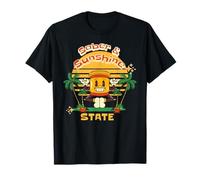Sole Stato Sobrio Spiaggia Benessere Retro Camiseta