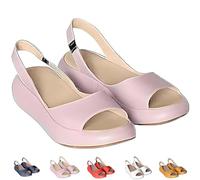 Solea Cushioned Sandals Ultra-soft cushioned footbed, Minimalist Sandals Lightweight Slip-On Peep-Toe Sandal, for Women (Pink,35)