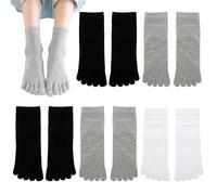 Soleeya 5 Pares Calcetines Dedos Mujer EU 35-40 Calcetines Dedos Algodon Calcetines Separadores de Dedos Deportes | Calcetines 5 Dedos de Pies Mujer