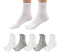 Soleeya 5 Pares Calcetines Dedos Mujer EU 35-40 Calcetines Dedos Algodon Calcetines Separadores de Dedos Deportes | Calcetines 5 Dedos de Pies Mujer