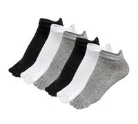 Soleeya 6 Pares Calcetines Dedos Mujer Talla 35-40, Calcetines 5 Dedos Deportes Algodón Calcetines Tobilleros Separadores de Dedos para Mujer