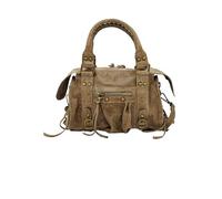 Soleil Chic - Bolso pequeño de piel para mujer, bandolera de piel de vaca, marrón, talla única, moderno