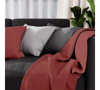 Soleil d'ocre, Adele Plaid, Manta para sillón, algodón, ladrillo, 140x200 cm