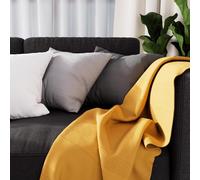 Soleil d'ocre ADELE Tartan Manta, Amarillo, 140 x 200 cm